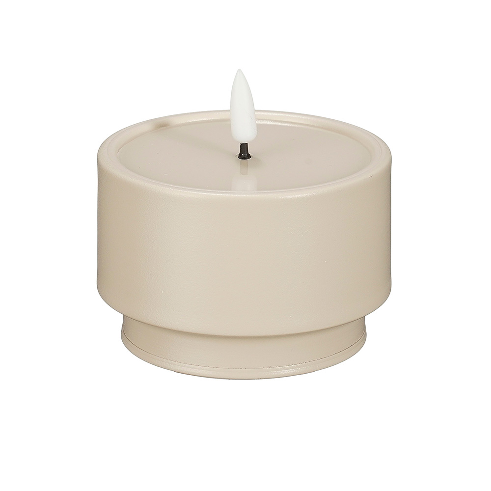 Lámpara led de batería con temporizador 6.5 cm taupe