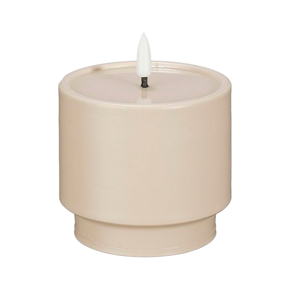 Lámpara led de batería con temporizador 8.5 cm taupe
