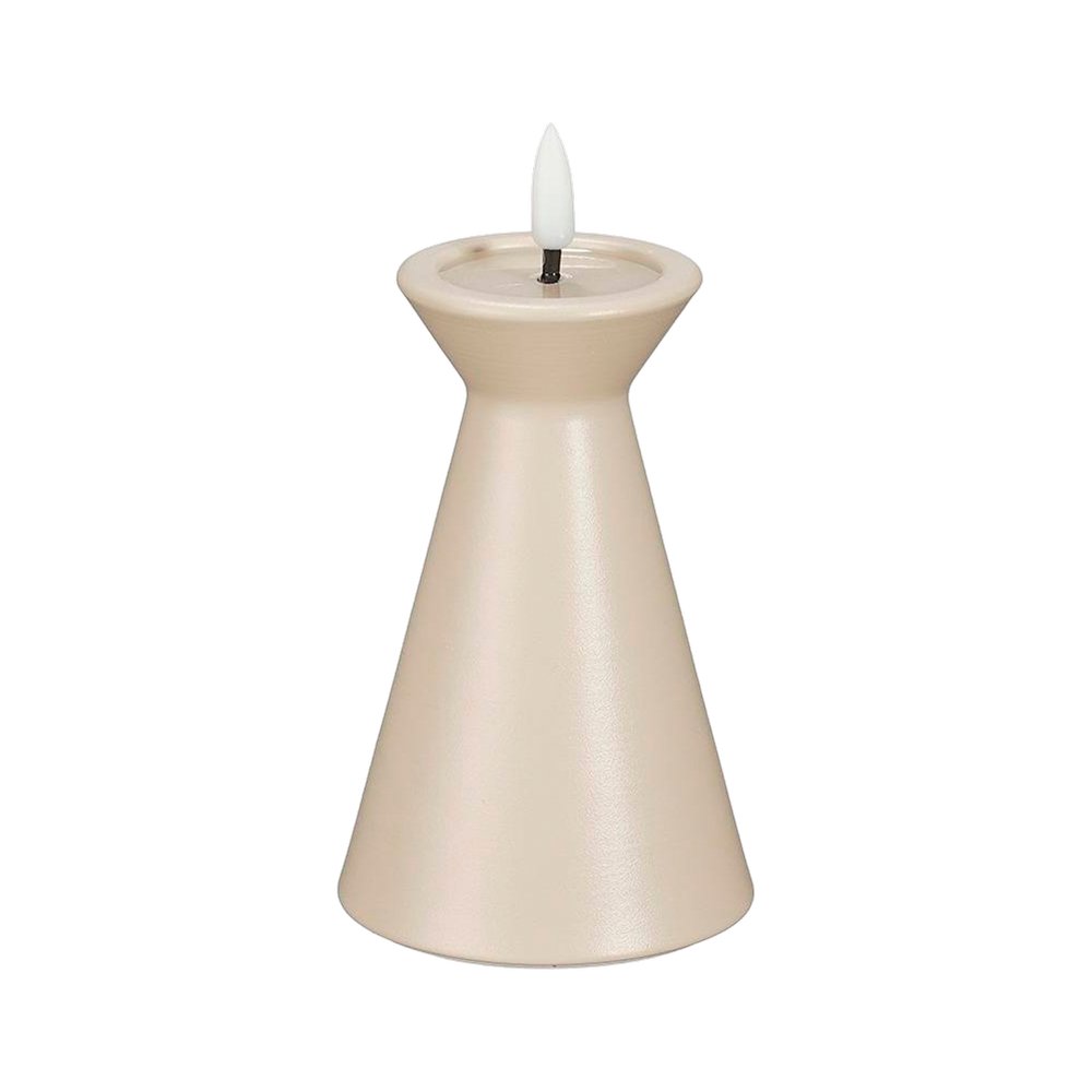 Lámpara led de batería con temporizador 12.5 cm taupe