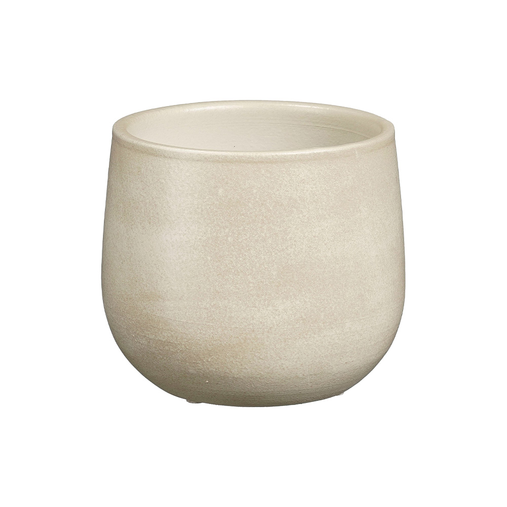 Maceta decorativa de cerámica 13 cm sevilla blanco