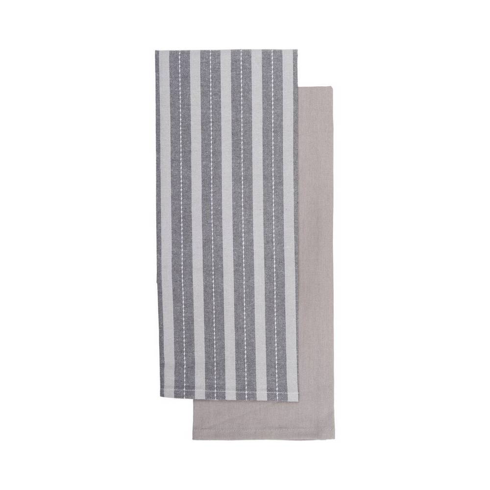 Toalla para cocina de algodón 50x70 cm charlize gris 2 piezas