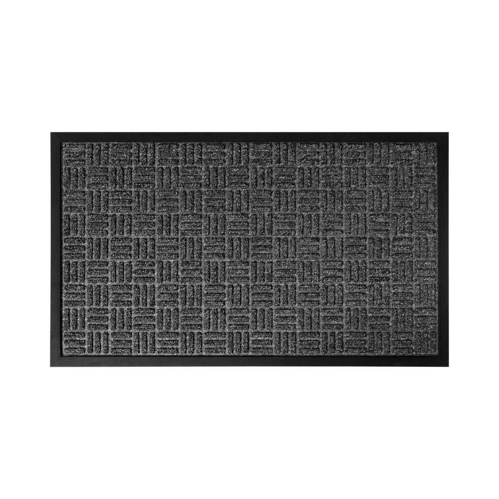 Alfombra para entrada 45x75 cm yvan gris