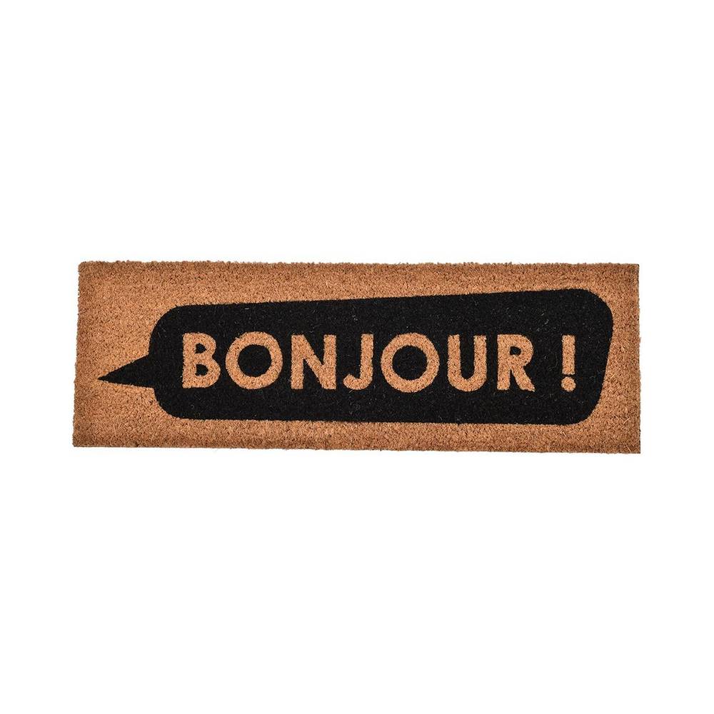 Alfombra para entrada 25x75 cm bonjour negro
