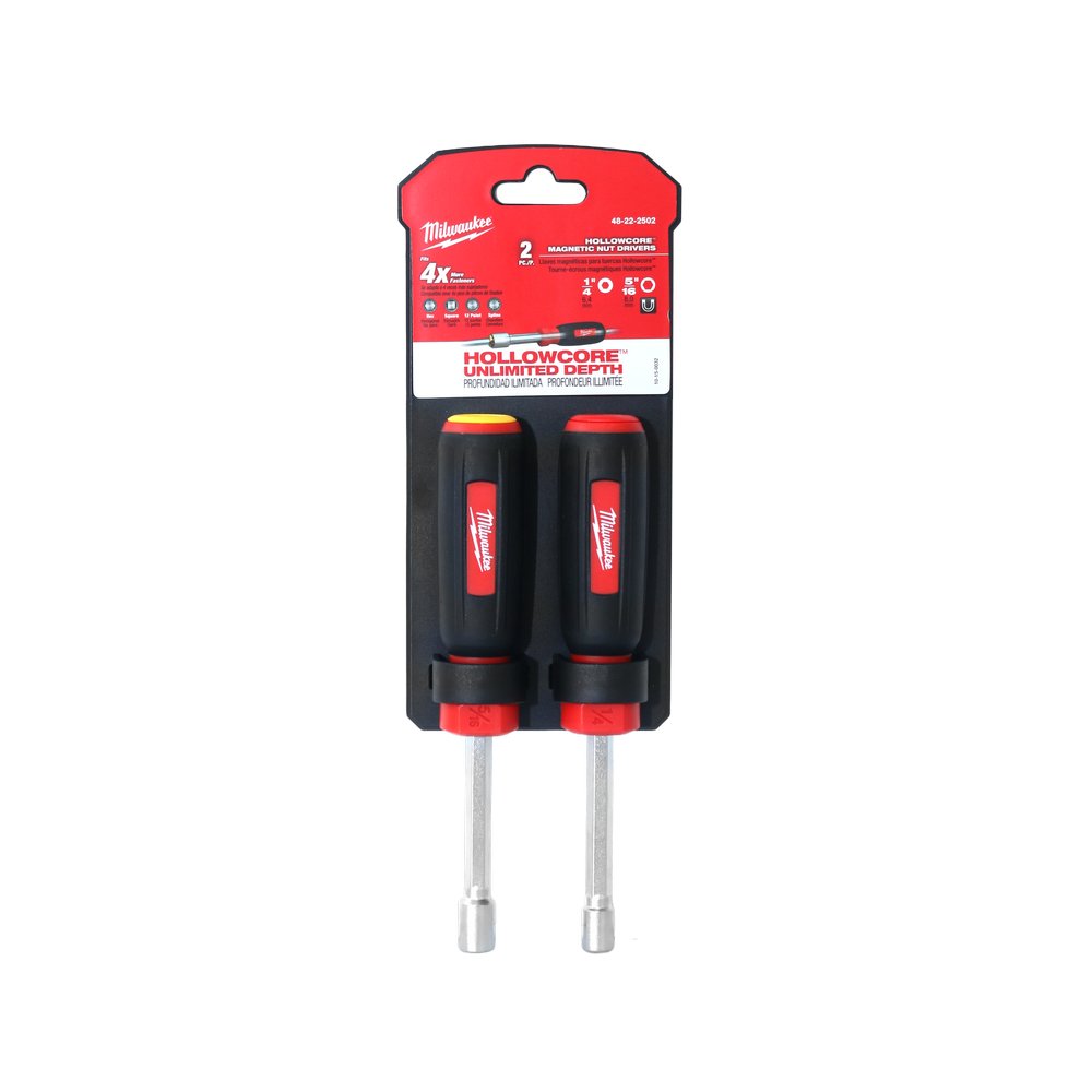 Destornillador cubo 1/4 pulg (6.35 mm) y 5/16 pulg (7.93 mm) hollowcore 2 piezas