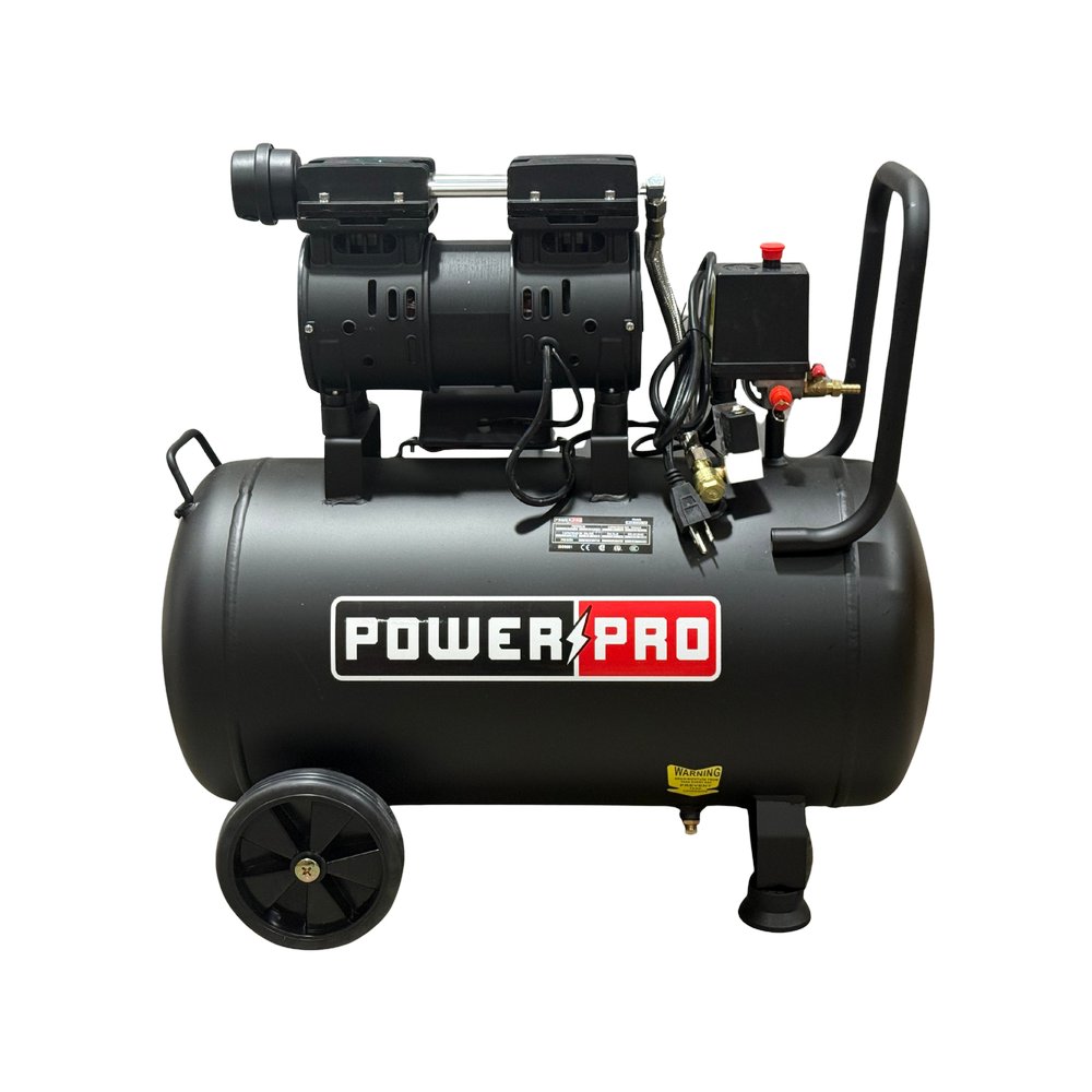 Compresor libre de aceite 0.75hp 50 l 120v 115psi horizontal