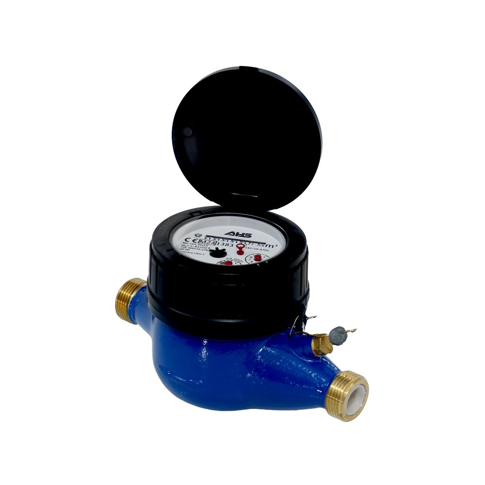 Medidor de agua 1/2pulg (12.70 mm) chorro multiple metalico