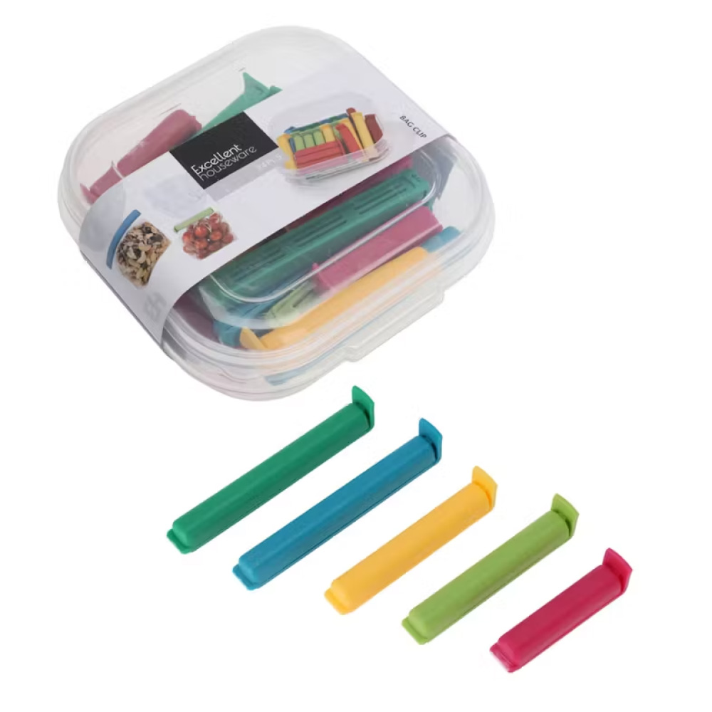 Clips para bolsas plasticos 24 unidades surtido