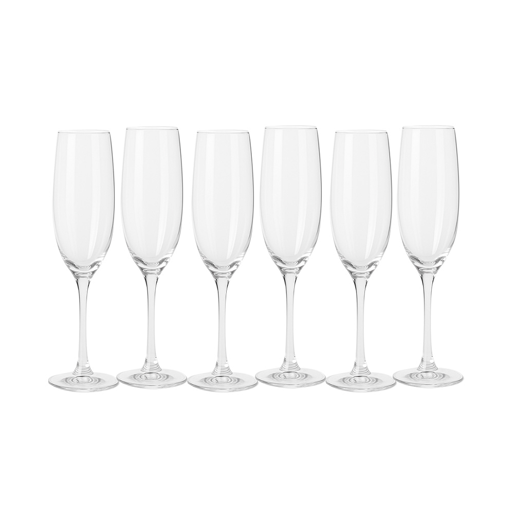 Juego de copas de champán 190 ml 6 pzas
