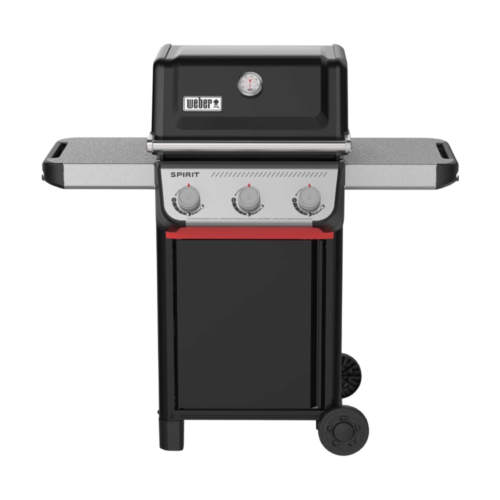 Parrilla a gas de 3 quemadores color negro