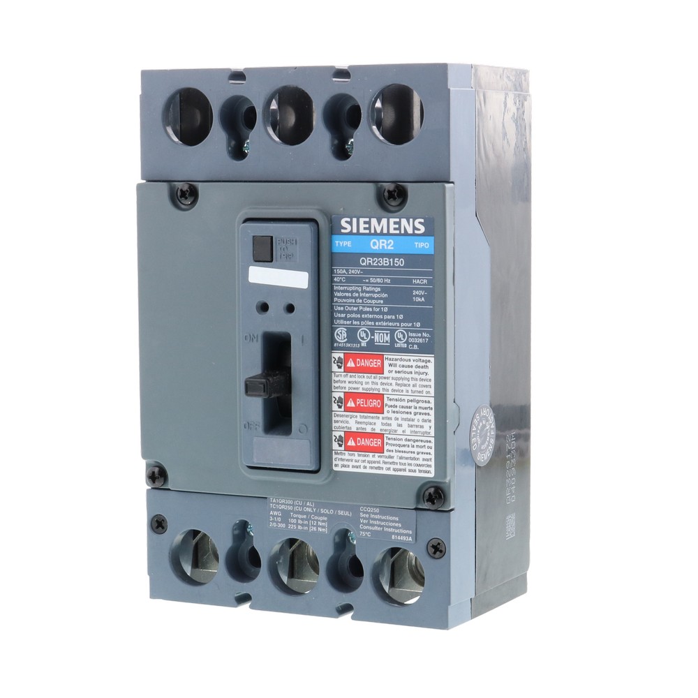 Interruptor termomagnetico 150a 3 polos 240vac us2:qr23b150l