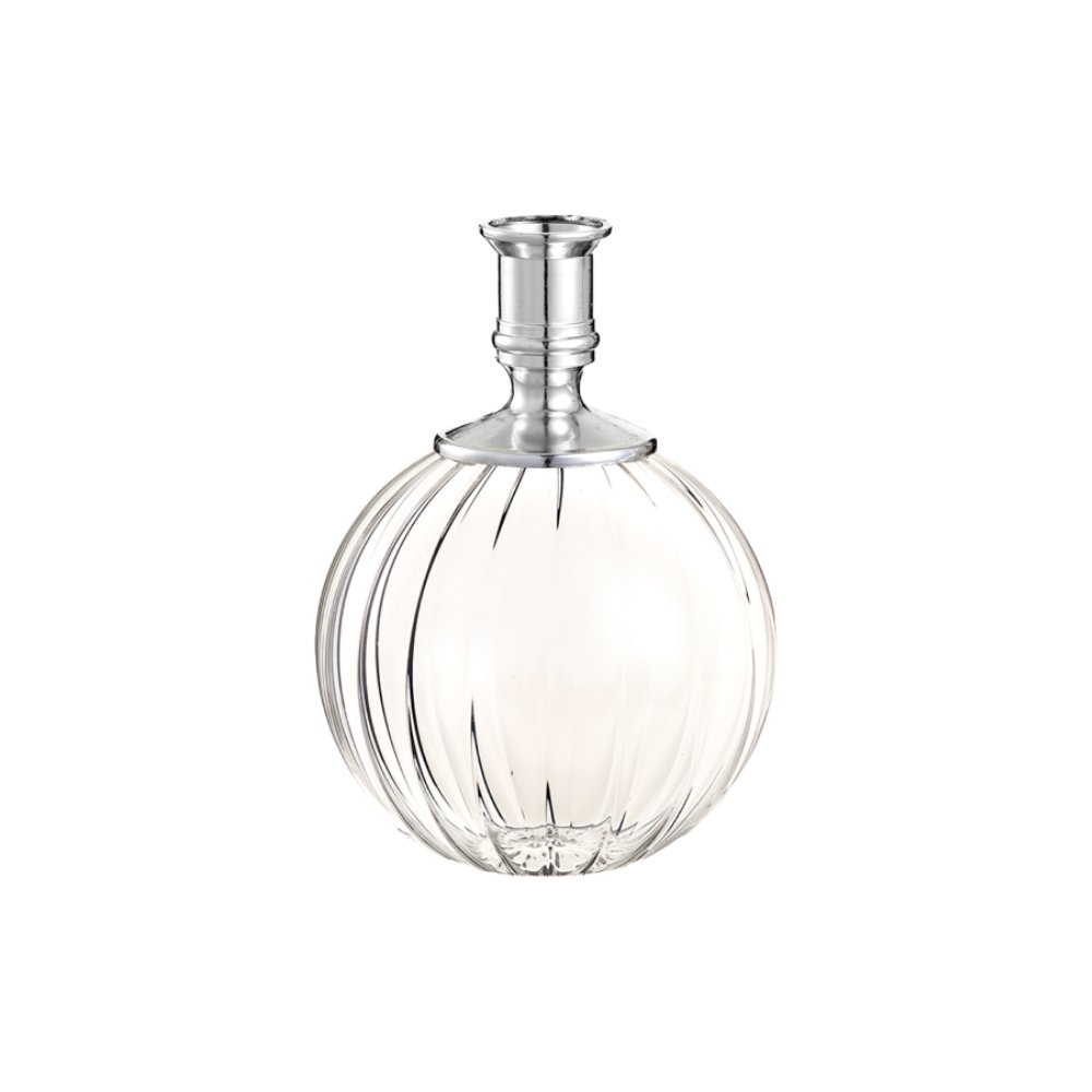 Candelabro navideño con base de vidrio de 15 cm