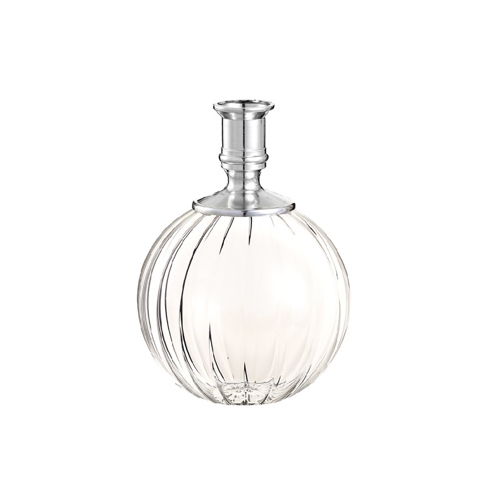 Candelabro navideño con base de vidrio de 16.5 cm