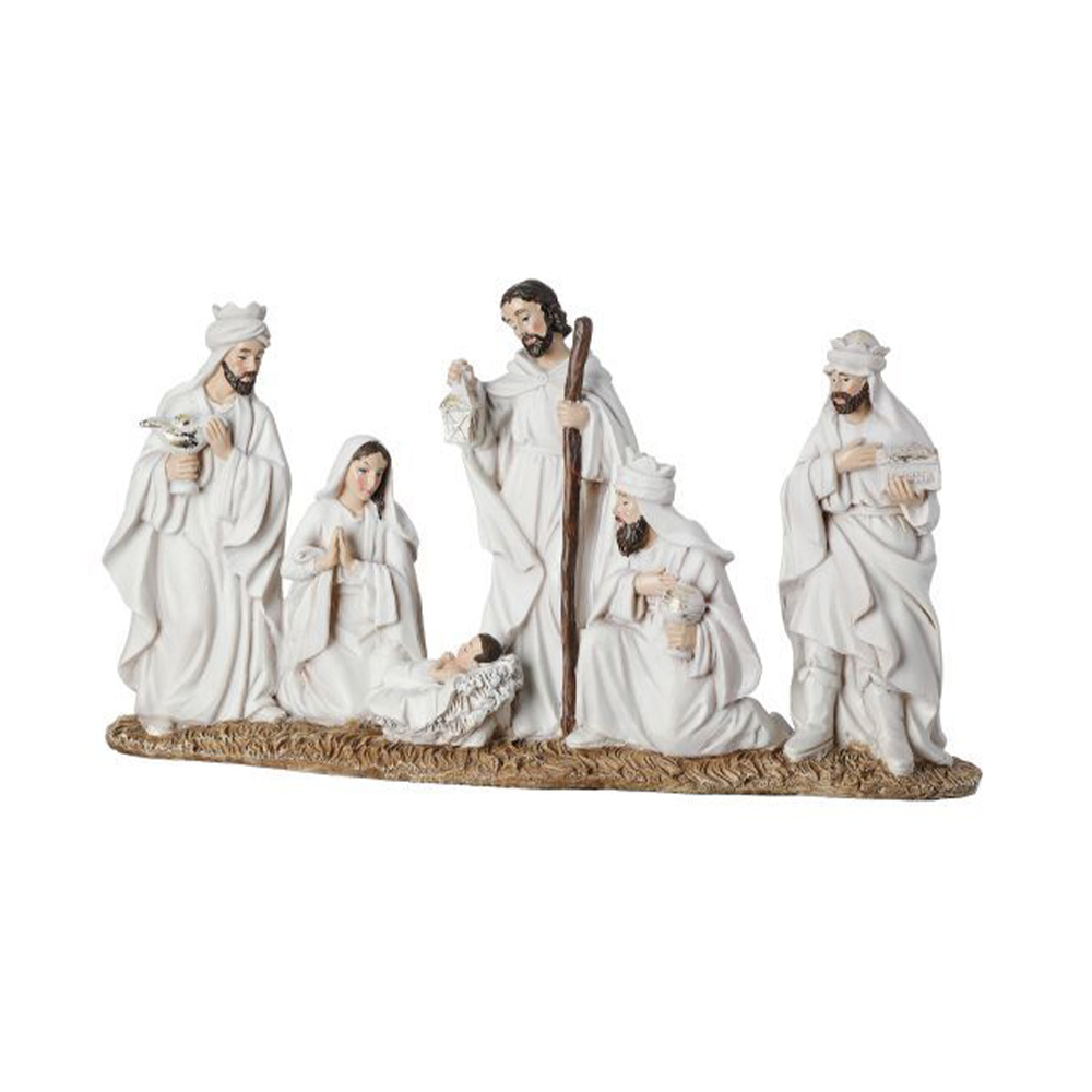Nacimiento navideño blanco 26.6 cm wwxmas