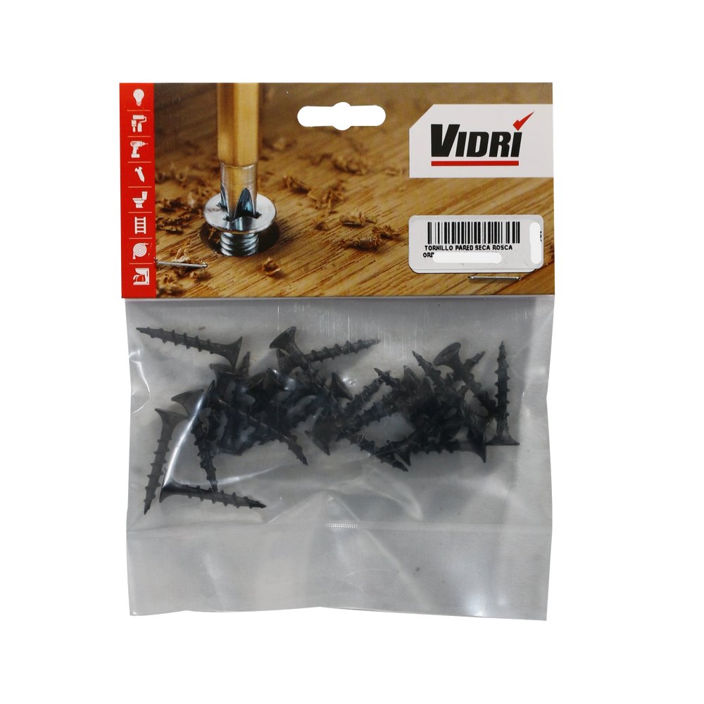 Tornillo #8x2.1/2 pulg (63.5 mm) rosca ordinaria para pared secas/25