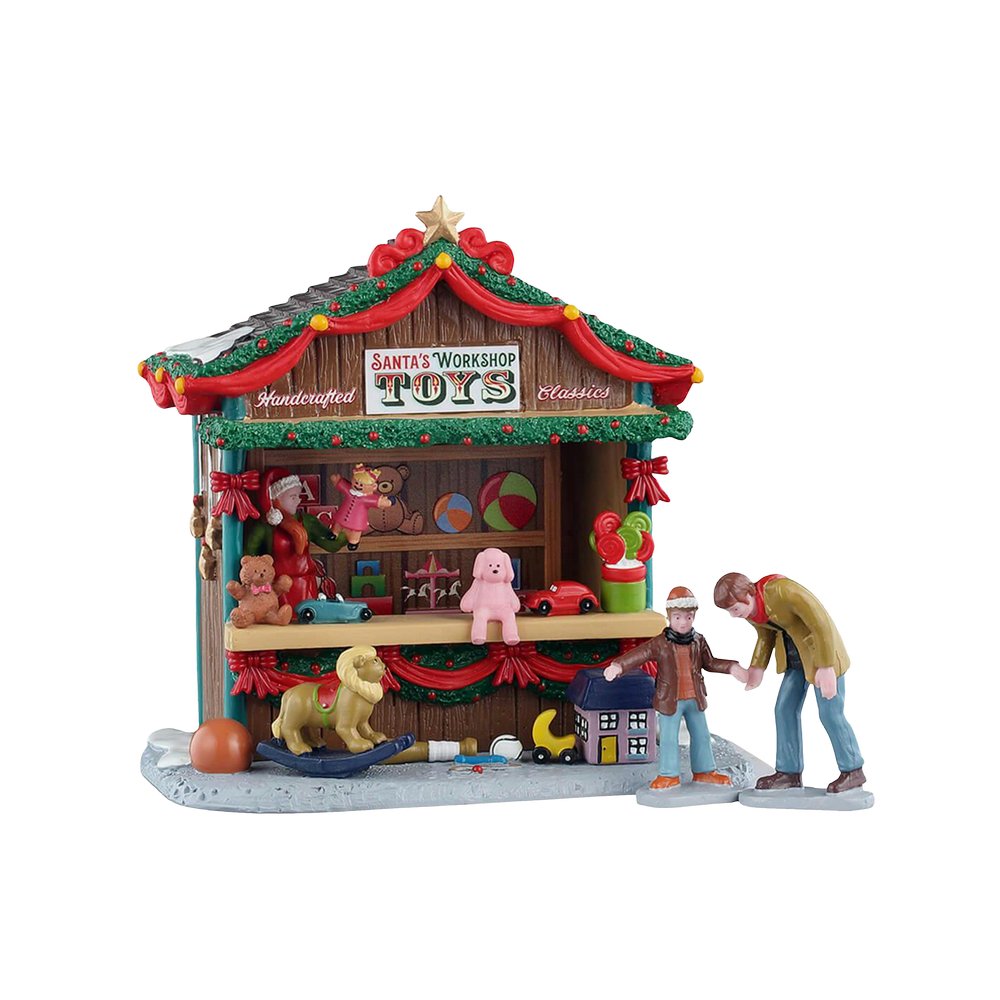 Villa navideña taller de juguetes de santa