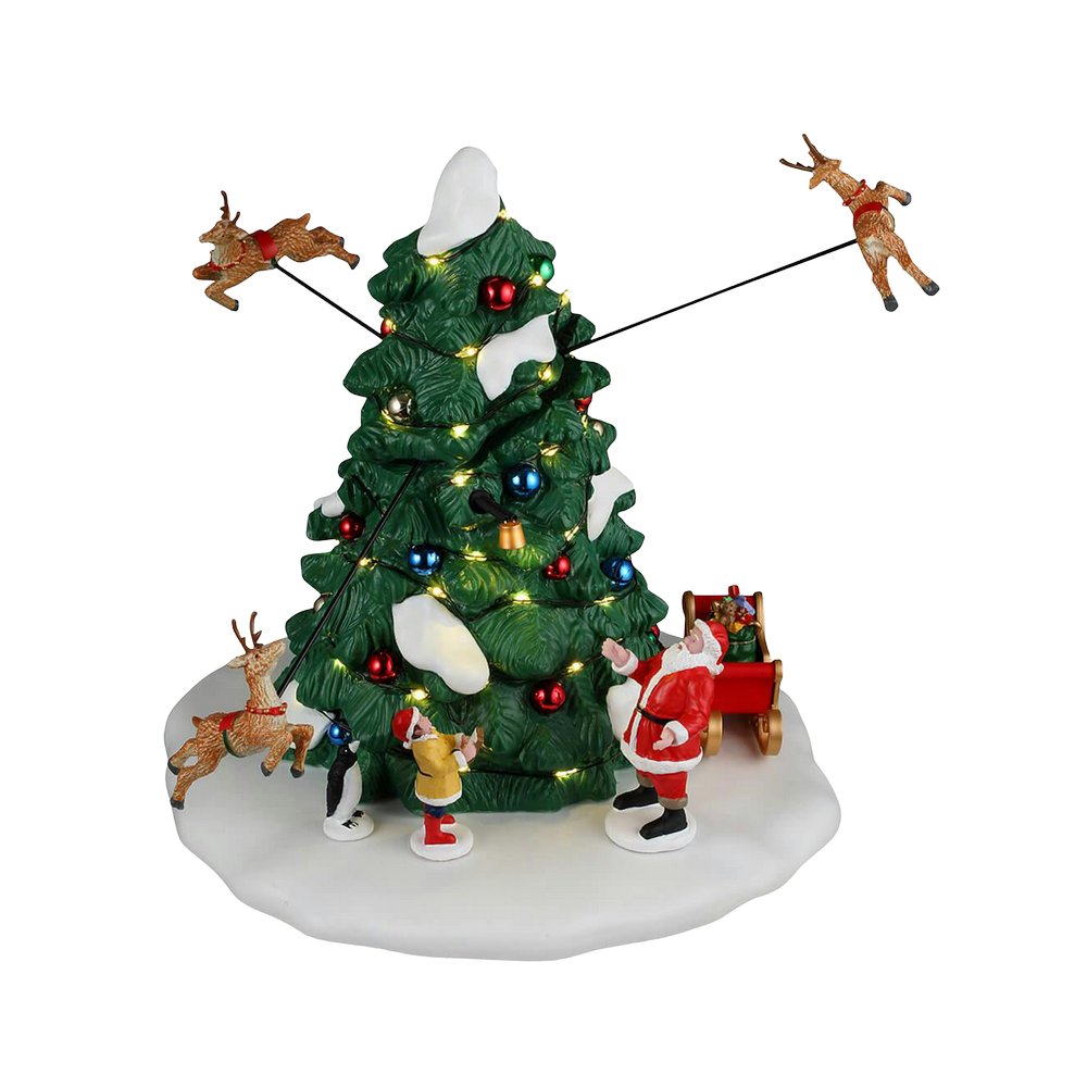 Villa navideña carreras de renos