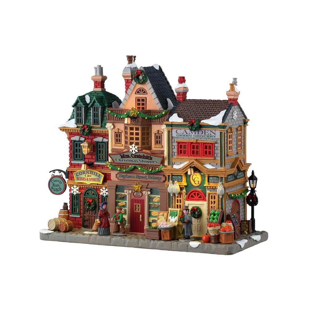 Villa navideña tienda de la señora cratchit