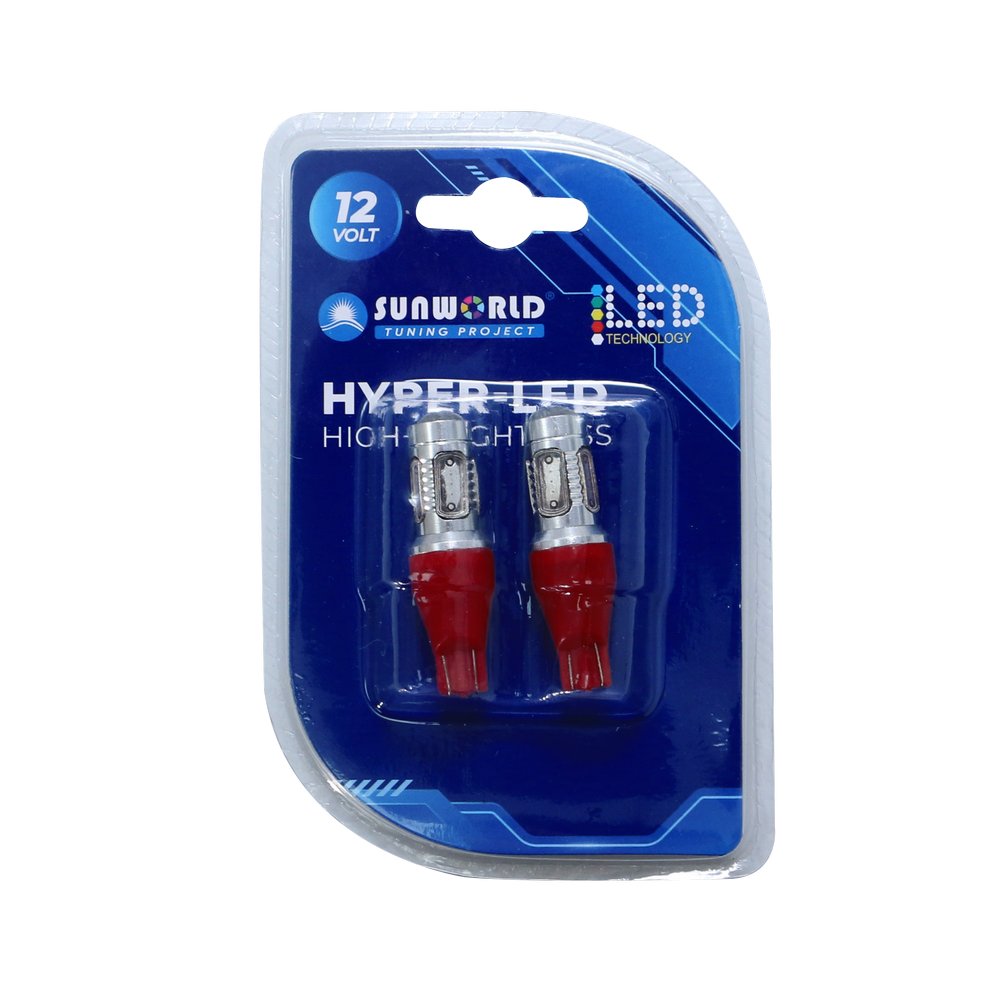 Foco para carro led t15 220lm rojo