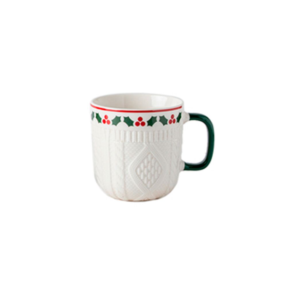 Taza navideña de porcelana 9.4 cm blanco ccxmas surtido