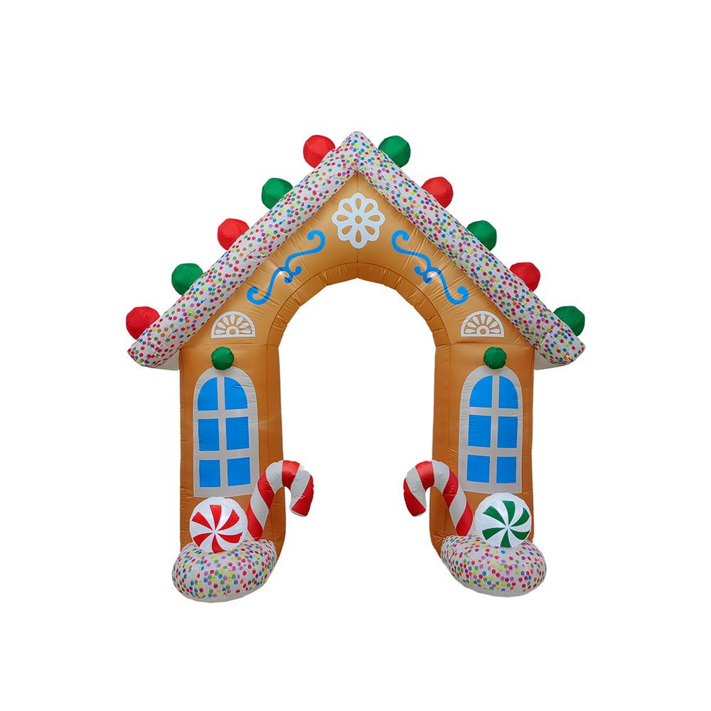 Inflable navideño arco casa de dulces 270 cm multicolor