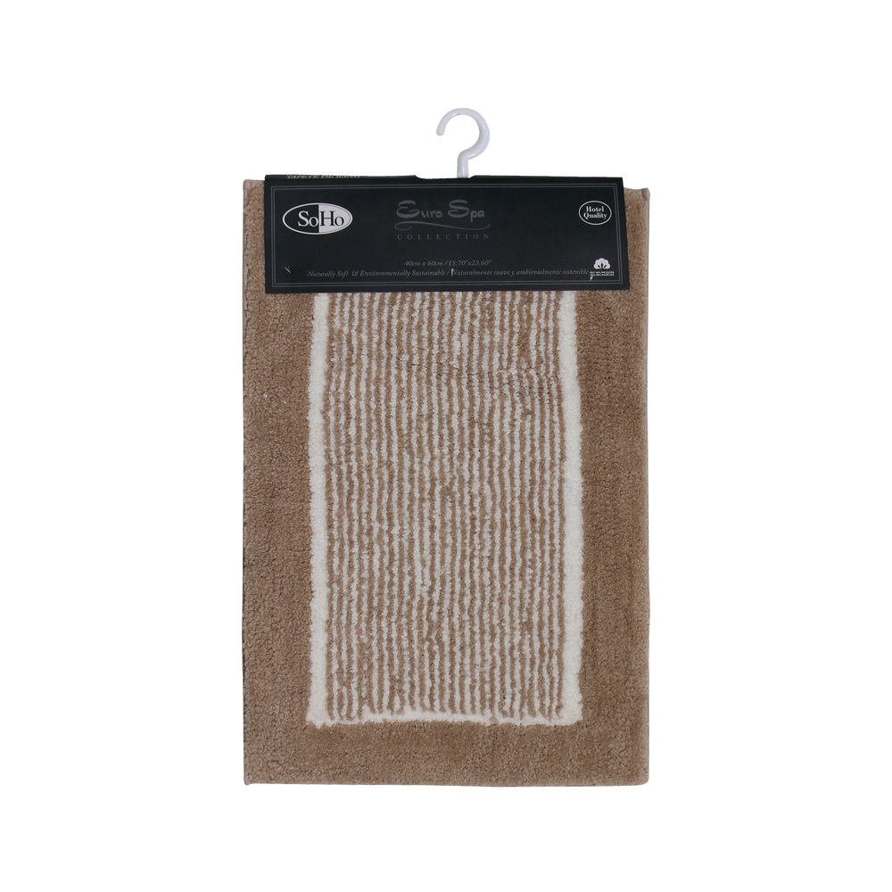 Alfombra para baño 40x60 cm crema