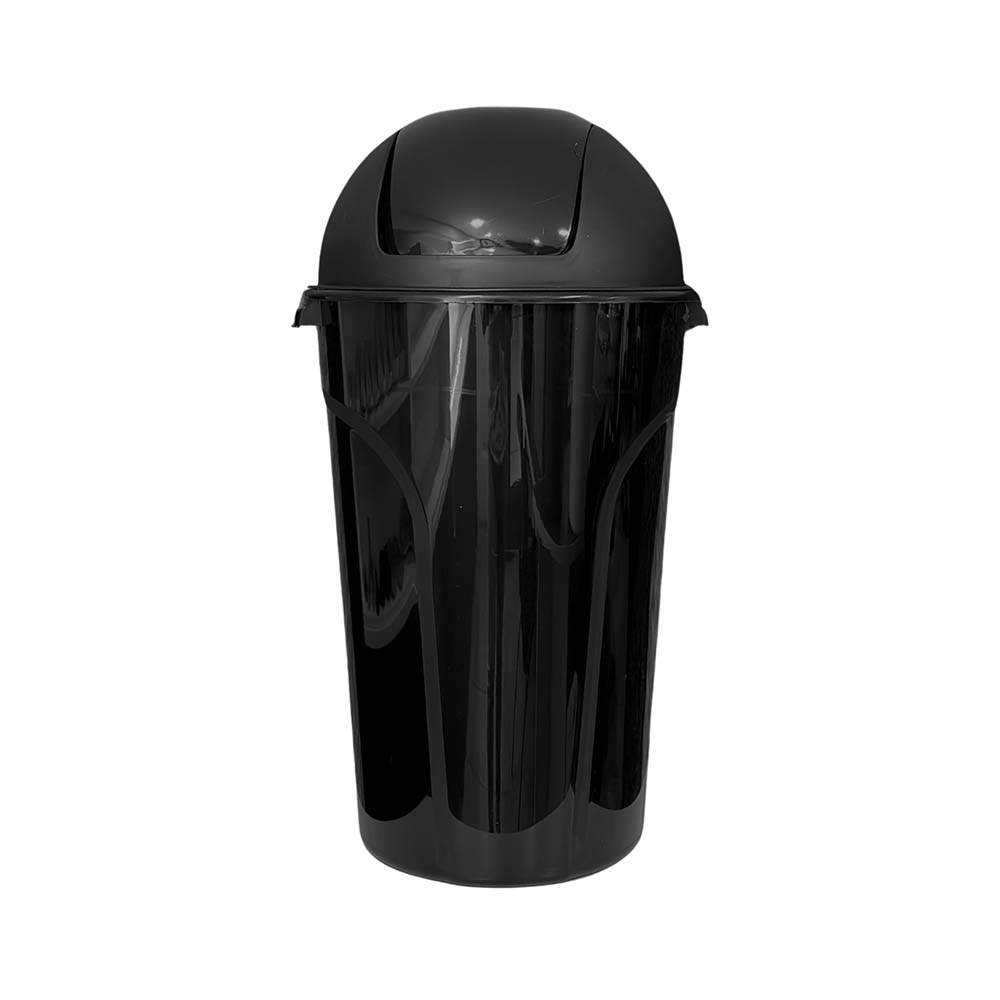 Basurero de 35 litros no reciclable con tapa vaiven negro