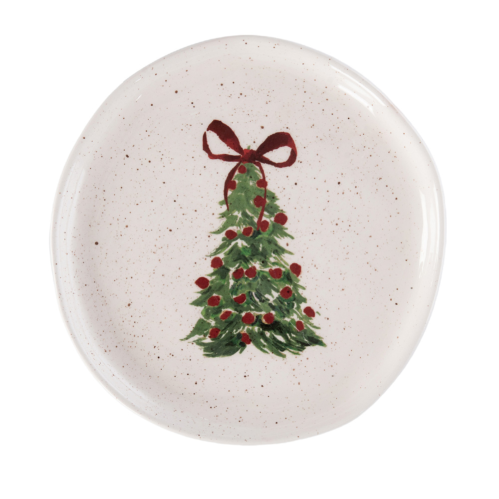 Plato navideño arbol de navidad ccxmas 4 piezas
