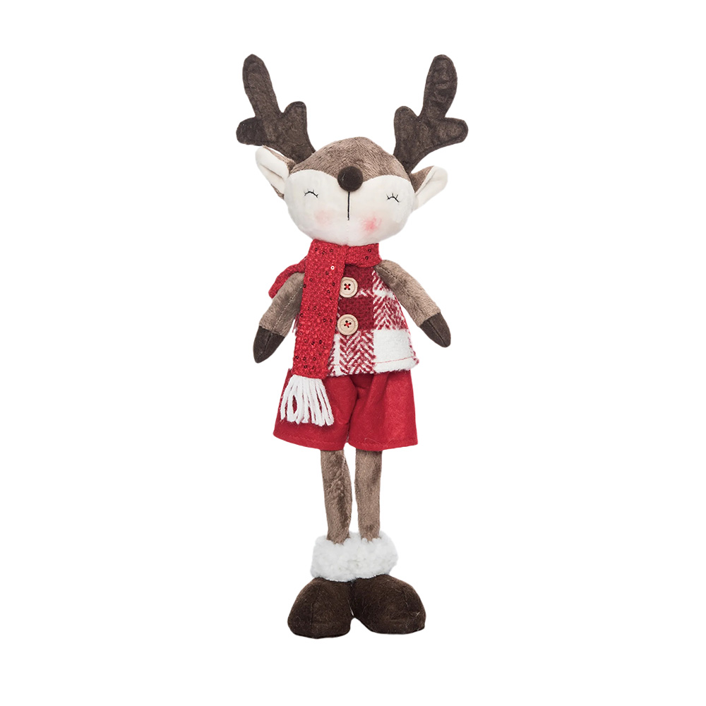Muñeco navideño reno con bufanda grande ccxmas surtido