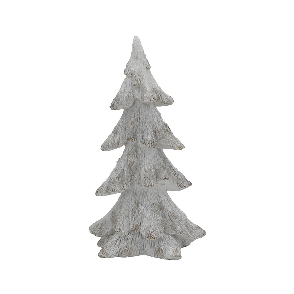 Adorno navideño para mesa arbol plateado mediano wwxmas