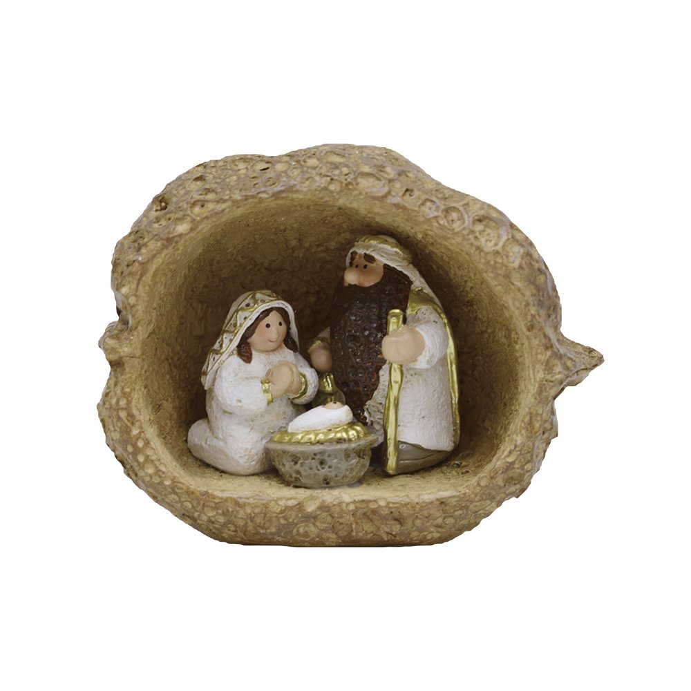 Nacimiento navideño sagrada familia dorado wwxmas