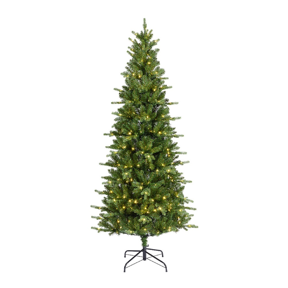 Árbol navideño de 2.22 m color verde con luces led