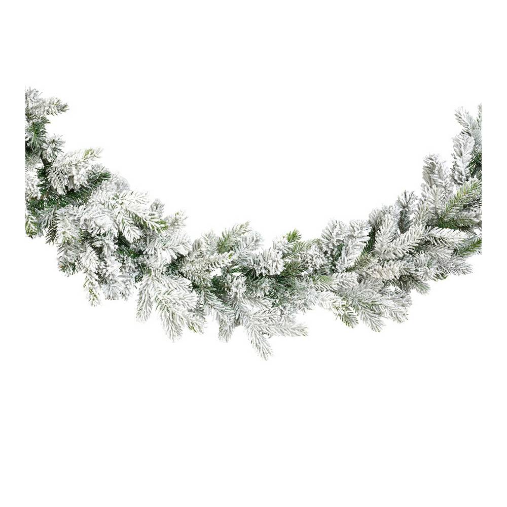 Guirnalda navideña nevada 270 cm verde