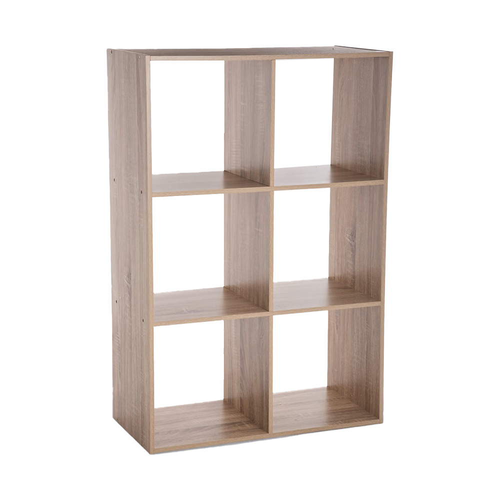 Mueble organizador de 67.6 x 100.5 cm color café con 6 espacios