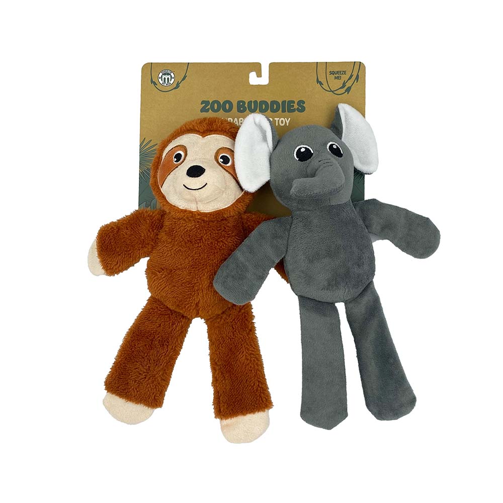 Juguete para mascota elefante/perezoso 2 piezas