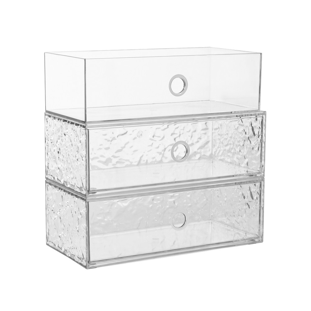 Organizador para maquillaje de acrilico transparente 3 niveles