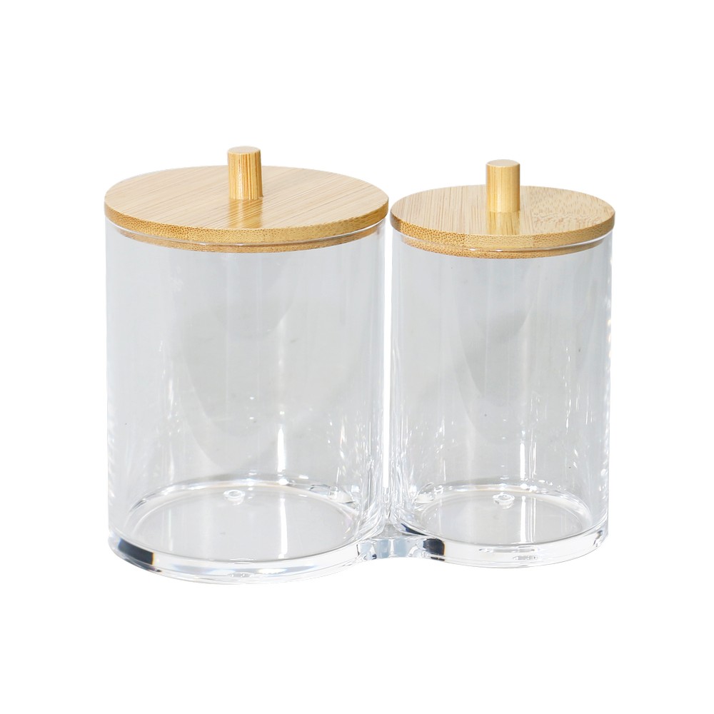 Organizador para hisopos/algodón de acrilico transparente