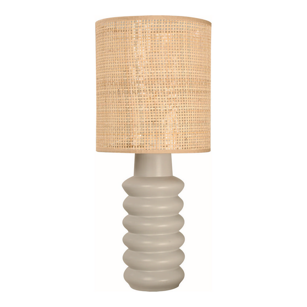Lampara de mesa gris 1l e27 60w