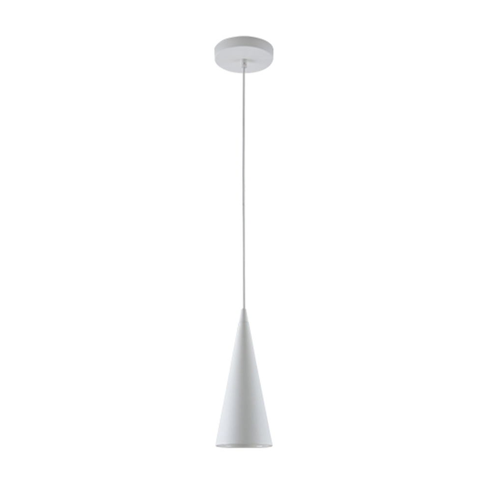 Lampara colgante blanca 25w e27 1l cono