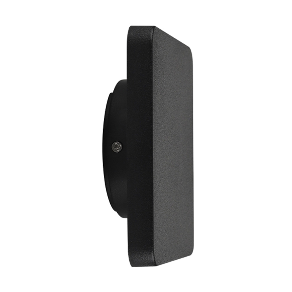 Lampara de pared led 3w plana negra