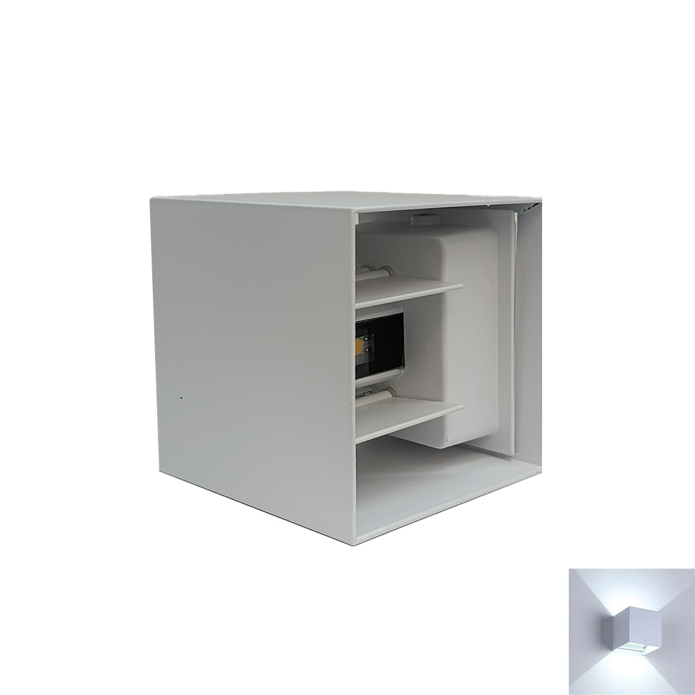 Lampara de pared cuadrada luz led 12w