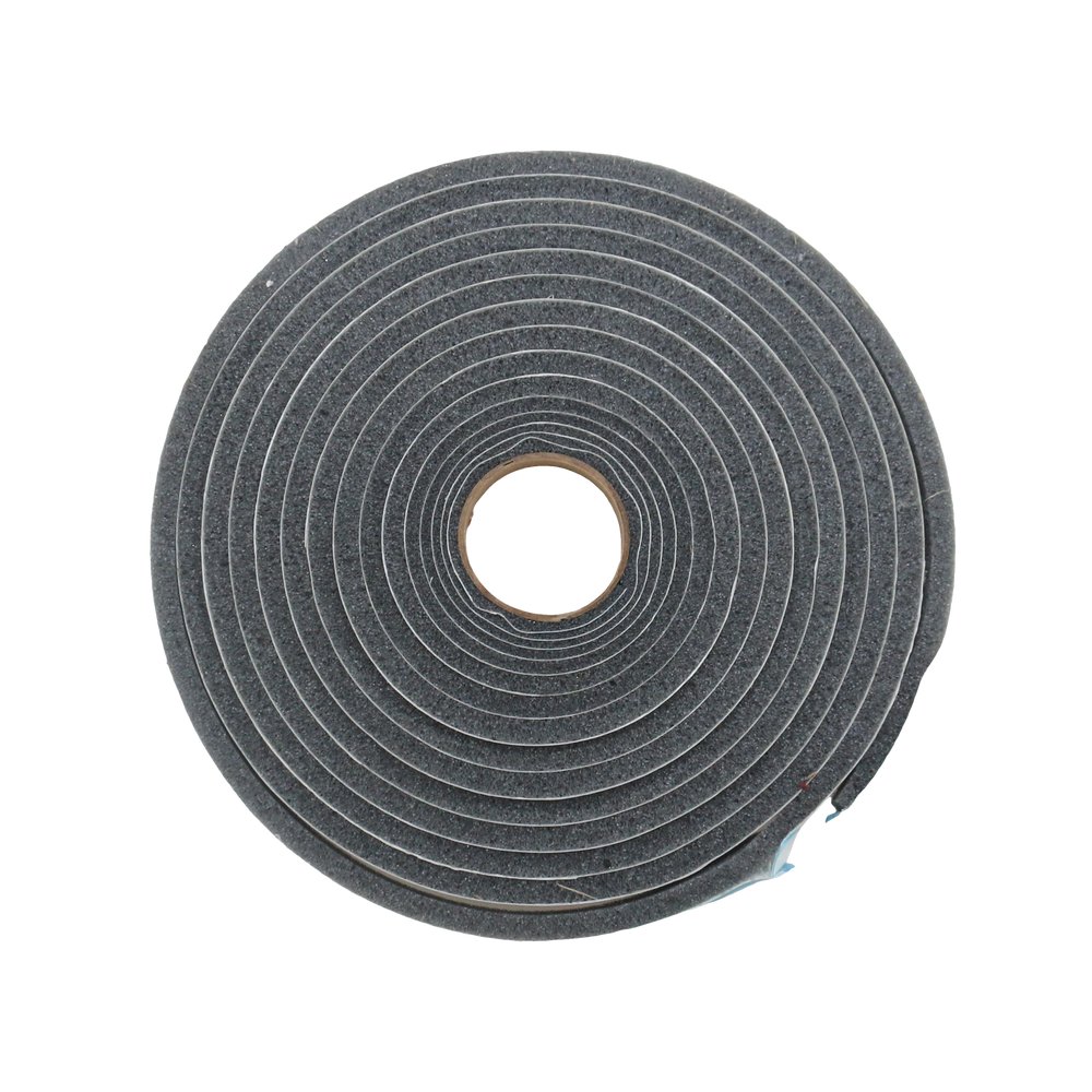 Empaque adhesivo de espuma gris 6.4 mm x 12.7 mm x 5.2 m
