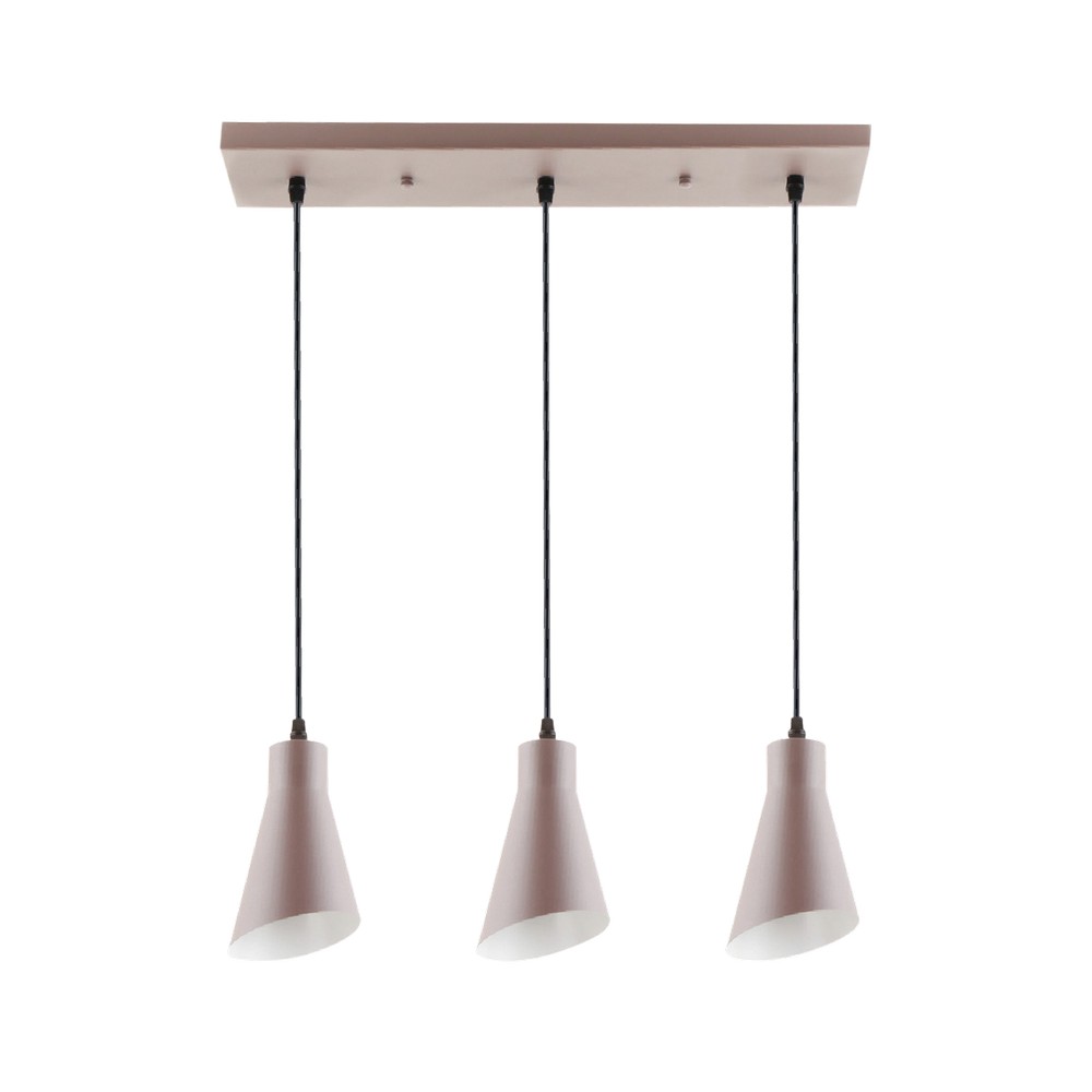 Lampara colgante café 3 luces e27