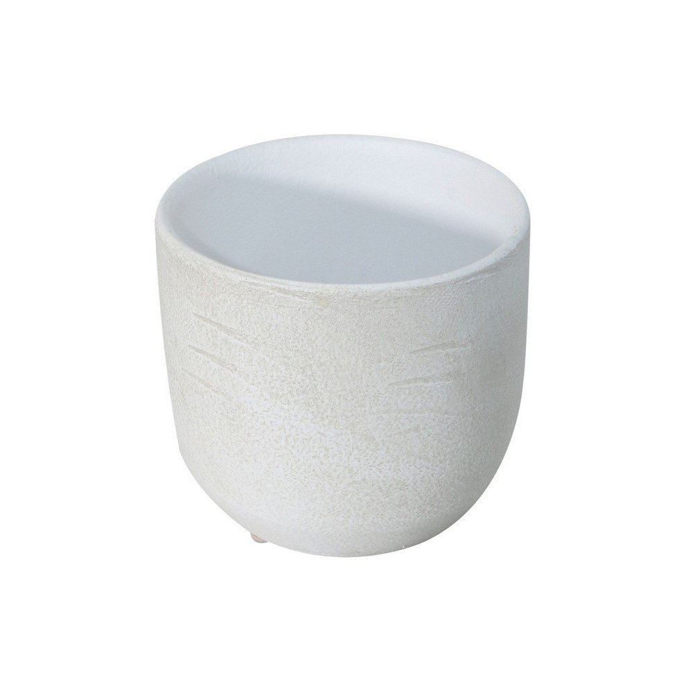 Maceta decorativa de ceramica 12 cm nora blanco