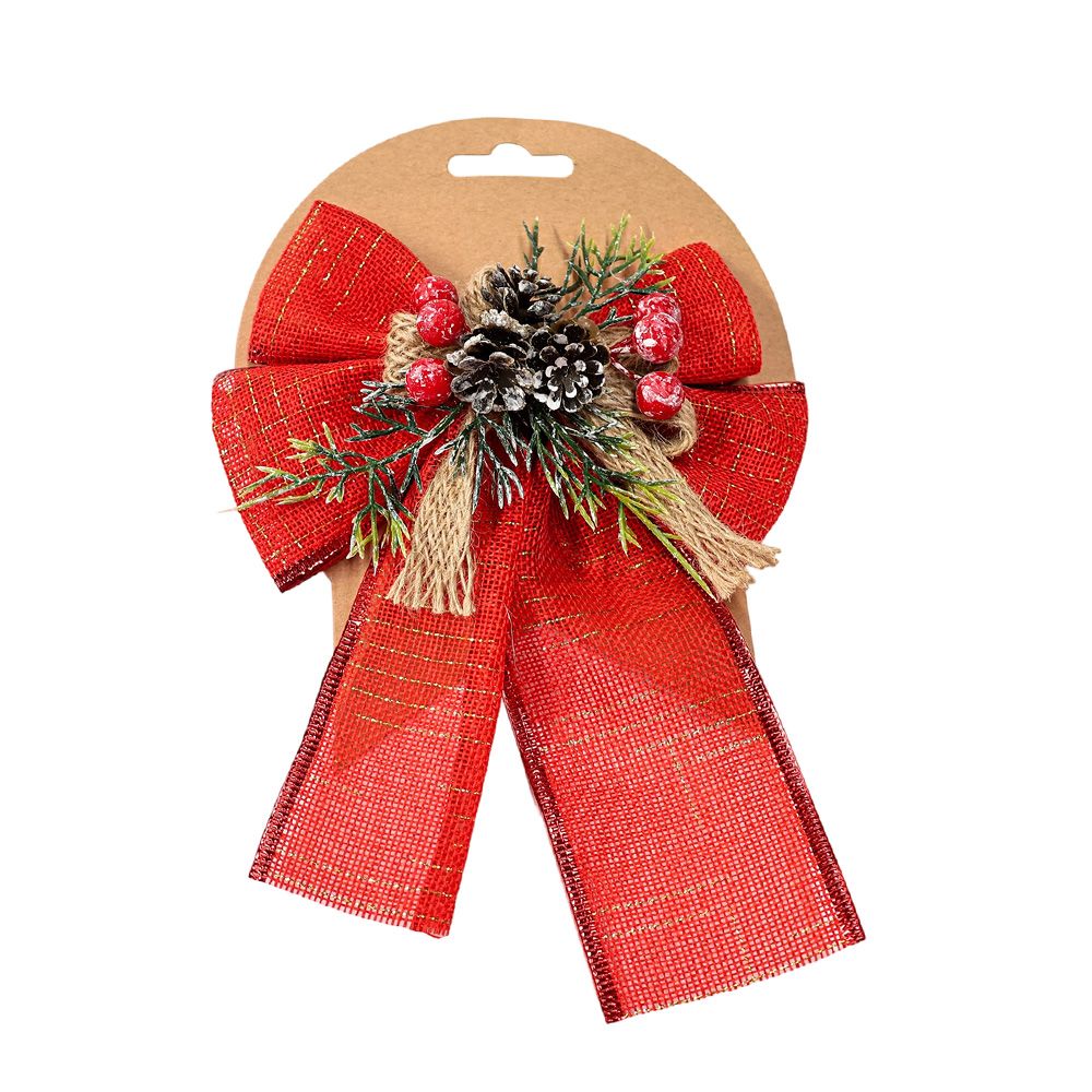 Adorno navideño chonga roja 15x18 cm ccxmas