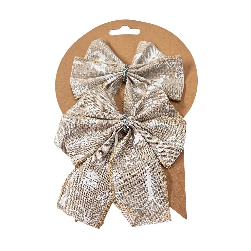 Adorno navideño chonga beige 11x12 cm wwxmas