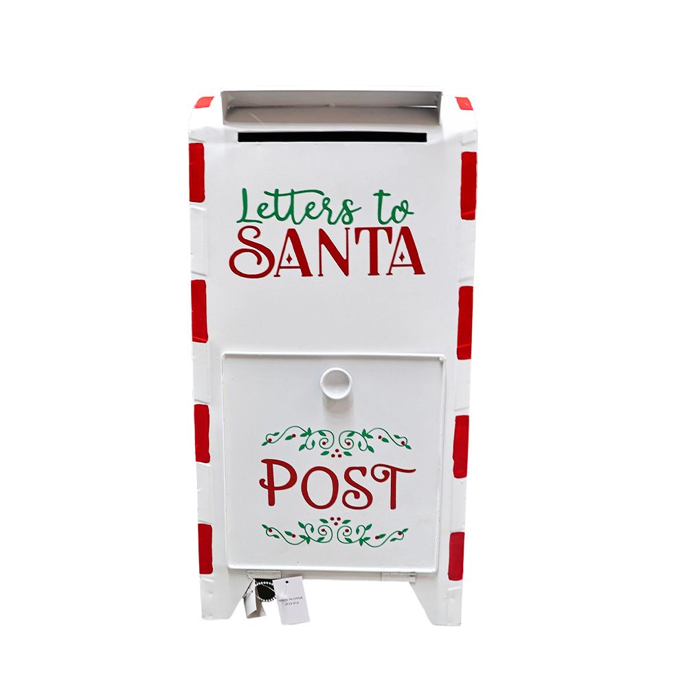 Adorno navideño buzón 53 cm blanco ccxmas