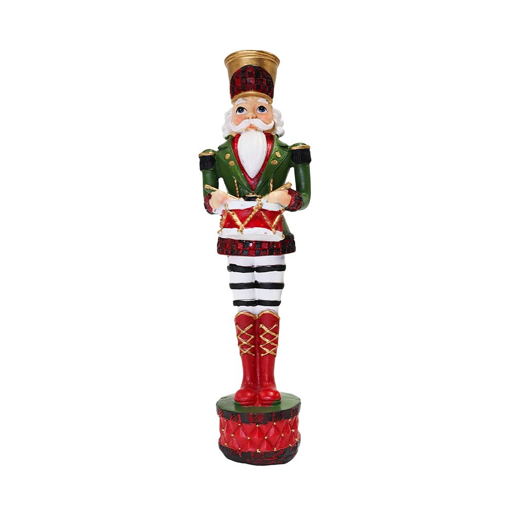 Adorno navideño cascanueces con tambor 25.5 cm