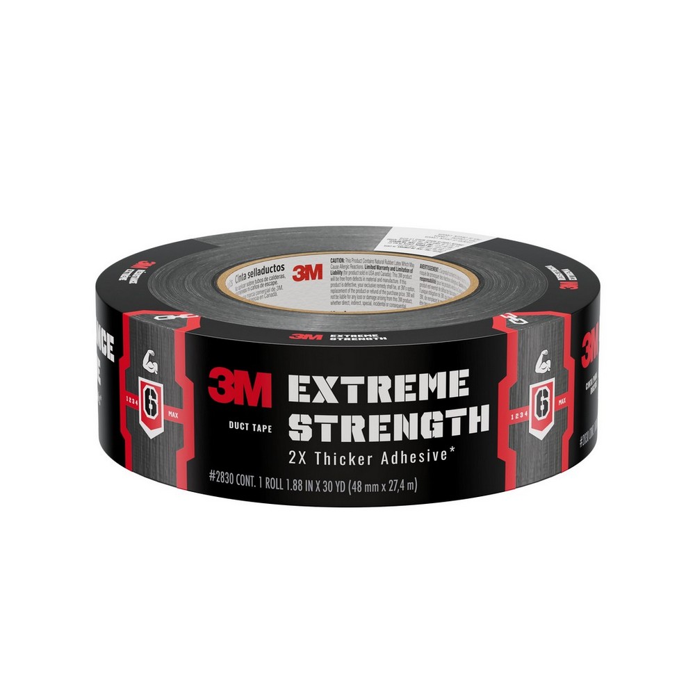 Cinta para ducto de uso industrial color negro de 48 mm x 27.4 m