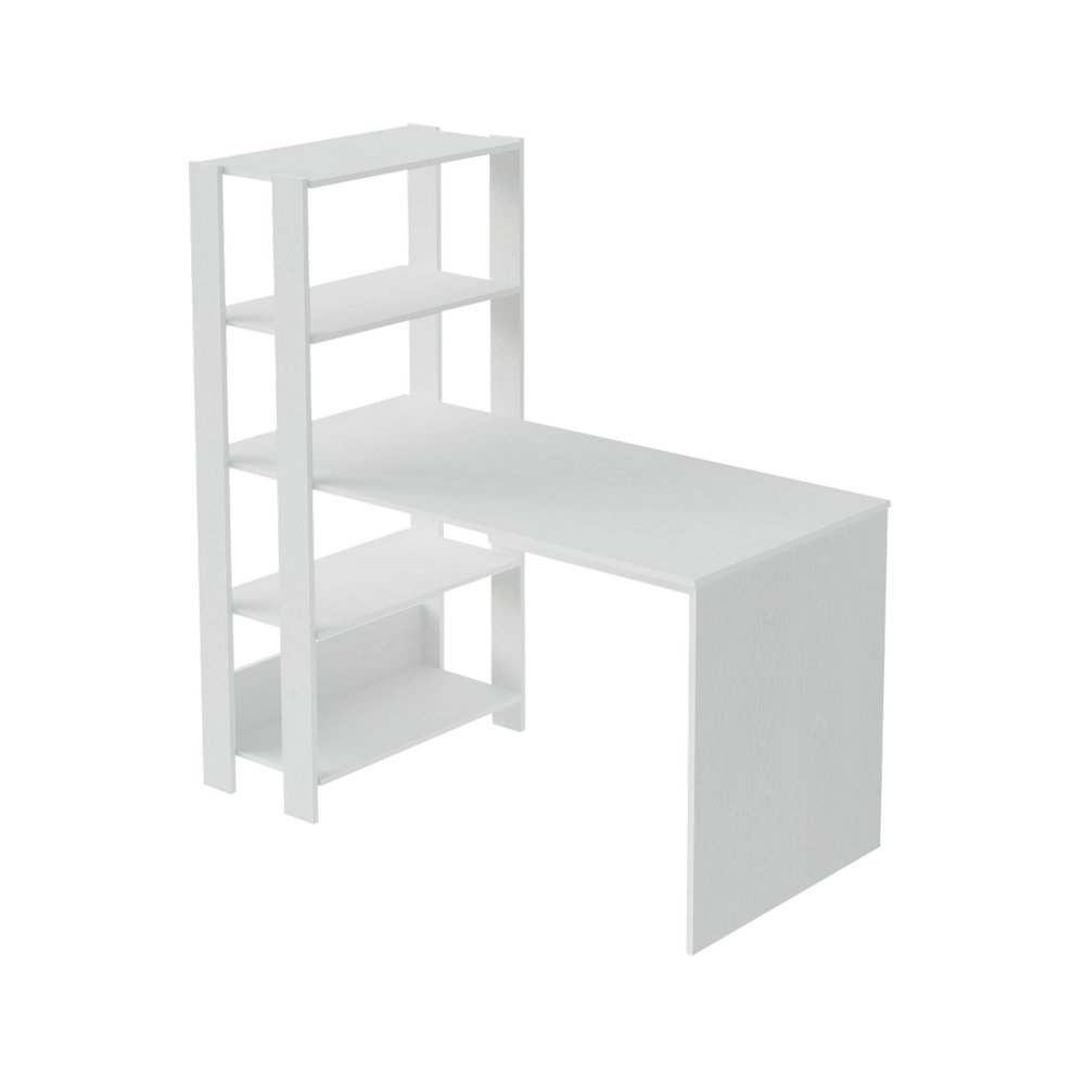 Escritorio de mdp match color blanco de 134.5 x 120 x 63 cm