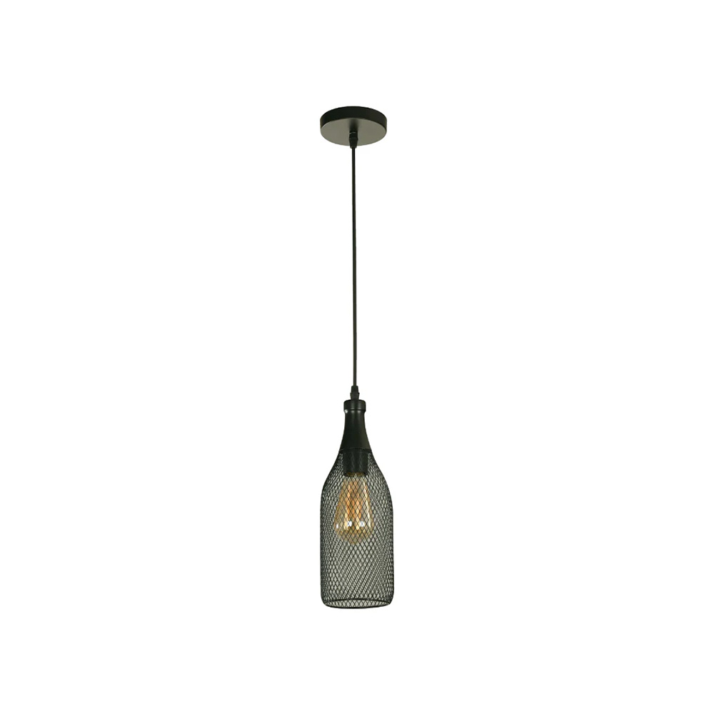 Lampara de techo negra 1 l e27 60w